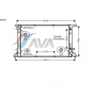 AI2291 AVA Радиатор, охлаждение двигателя