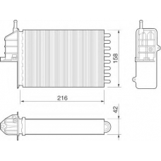 350218073000 MAGNETI MARELLI Теплообменник, отопление салона