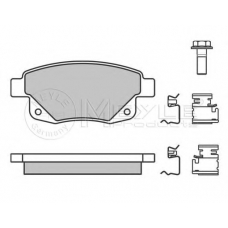 025 244 8617/W MEYLE Комплект тормозных колодок, дисковый тормоз