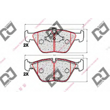 BP1885 DJ PARTS Комплект тормозных колодок, дисковый тормоз