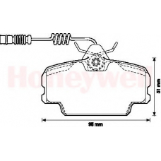 571868B BENDIX Комплект тормозных колодок, дисковый тормоз