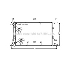 AIA2292 AVA Радиатор, охлаждение двигателя