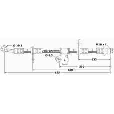 FBH6198 FIRST LINE Тормозной шланг