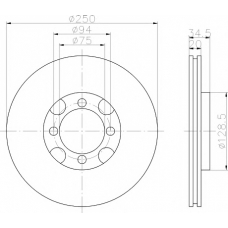 8DD 355 102-001 HELLA PAGID Тормозной диск