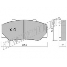 317.0 TRUSTING Комплект тормозных колодок, дисковый тормоз