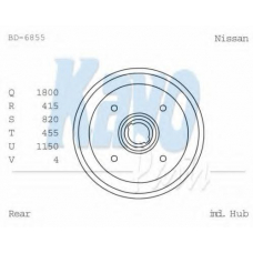 BD-6855 KAVO PARTS Тормозной барабан