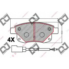 BP2182 DJ PARTS Комплект тормозных колодок, дисковый тормоз