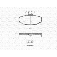 363702160849 MAGNETI MARELLI Комплект тормозных колодок, дисковый тормоз