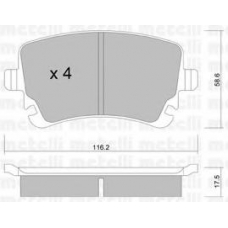 22-0554-2 METELLI Комплект тормозных колодок, дисковый тормоз