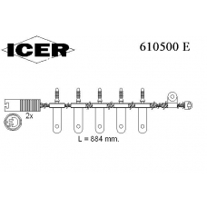 610500 E ICER Сигнализатор, износ тормозных колодок