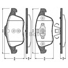 0 986 TB3 064 BOSCH Комплект тормозных колодок, дисковый тормоз