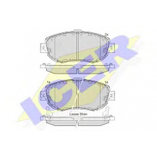 182203 ICER Комплект тормозных колодок, дисковый тормоз