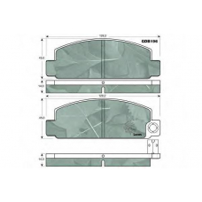 GDB196 TRW Комплект тормозных колодок, дисковый тормоз
