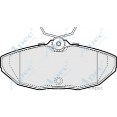 PAD1127 APEC Комплект тормозных колодок, дисковый тормоз