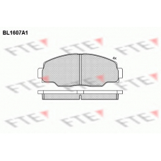 BL1607A1 FTE Комплект тормозных колодок, дисковый тормоз