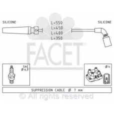 4.9680 FACET Комплект проводов зажигания