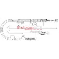 17.0113 METZGER Трос, стояночная тормозная система