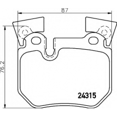 8DB 355 012-551 HELLA Комплект тормозных колодок, дисковый тормоз