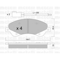 22-0679-0 METELLI Комплект тормозных колодок, дисковый тормоз