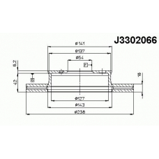 J3302066 NIPPARTS Тормозной диск