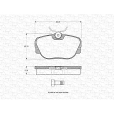 363702160942 MAGNETI MARELLI Комплект тормозных колодок, дисковый тормоз