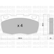 22-0352-1 METELLI Комплект тормозных колодок, дисковый тормоз