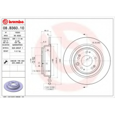 08.B360.10 BREMBO Тормозной диск