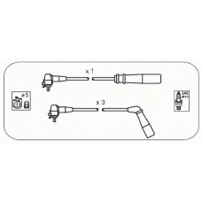 JP217 JANMOR Комплект проводов зажигания