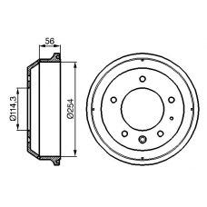 0 986 477 092 BOSCH Тормозной барабан