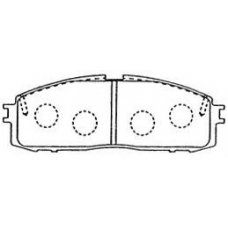 A2N080 AISIN Комплект тормозных колодок, дисковый тормоз