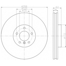 8DD 355 112-671 HELLA Тормозной диск