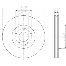 8DD 355 102-851 HELLA PAGID Тормозной диск