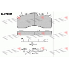 BL2219C1 FTE Комплект тормозных колодок, дисковый тормоз