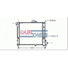 2000701 KUHLER SCHNEIDER Радиатор, охлаждение двигател