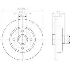 51107 PAGID Тормозной диск