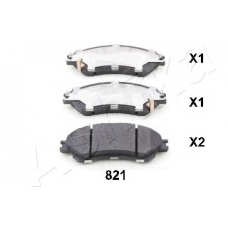 50-08-821 Ashika Комплект тормозных колодок, дисковый тормоз