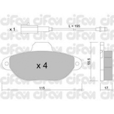 822-159-2 CIFAM Комплект тормозных колодок, дисковый тормоз