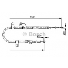 1 987 482 078 BOSCH Трос, стояночная тормозная система