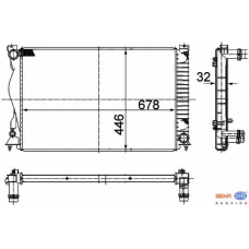 8MK 376 749-441 HELLA Радиатор, охлаждение двигателя