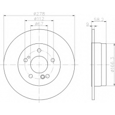 8DD 355 102-861 HELLA Тормозной диск