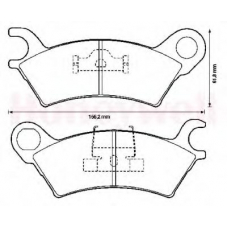 572372B BENDIX Комплект тормозных колодок, дисковый тормоз