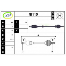 NI115 SERA Приводной вал