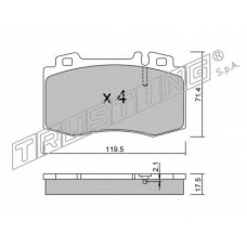 579.0 TRUSTING Комплект тормозных колодок, дисковый тормоз