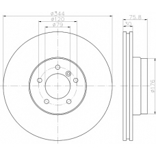 8DD 355 111-461 HELLA PAGID Тормозной диск