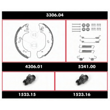 3306.04 REMSA Комплект тормозов, барабанный тормозной механизм