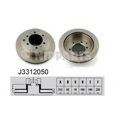 J3312050 NIPPARTS Тормозной диск
