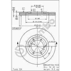 09.5511.10 BREMBO Тормозной диск