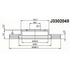 J3302048 NIPPARTS Тормозной диск