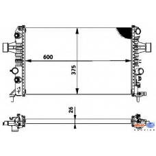 8MK 376 719-061 HELLA Радиатор, охлаждение двигателя