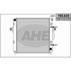 105.035 AHE Радиатор, охлаждение двигателя